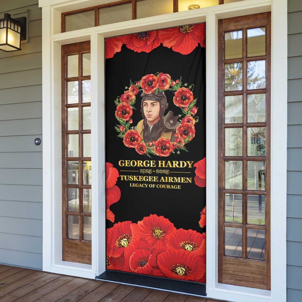 George Hardy Tuskegee Memorial Door Cover Red Tail Pilots Legacy of Courage