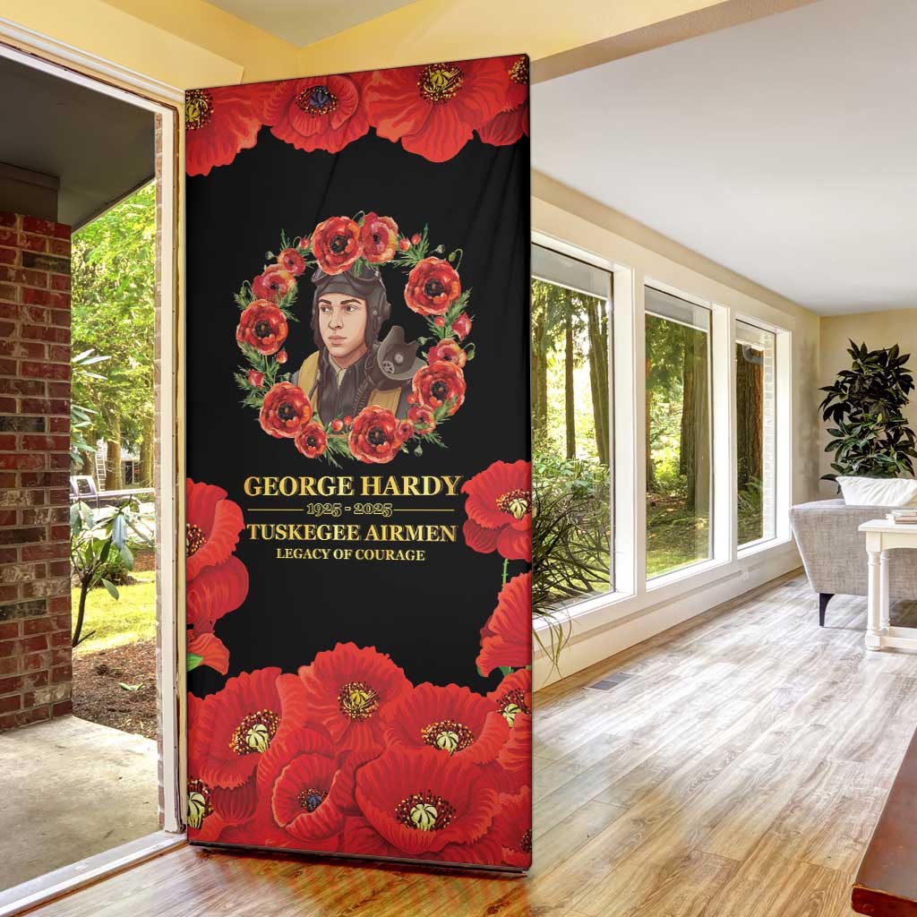 George Hardy Tuskegee Memorial Door Cover Red Tail Pilots Legacy of Courage