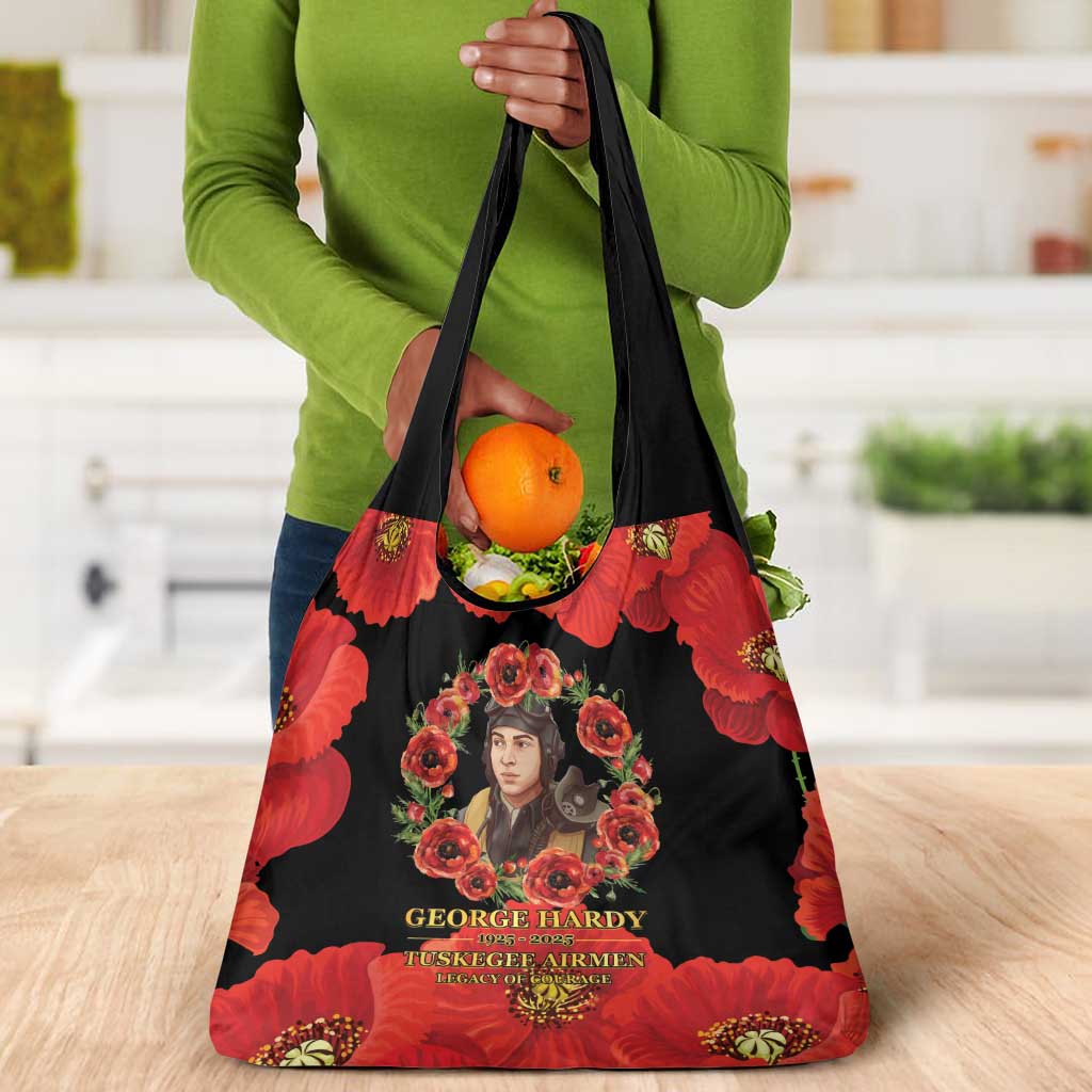 George Hardy Tuskegee Red Tail Pilots Grocery Bag Legacy of Courage - African Pride