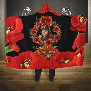 George Hardy Tuskegee Red Tail Pilots Hooded Blanket Legacy of Courage - African Pride