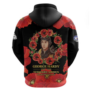 George Hardy Tuskegee Red Tail Pilots Hoodie Legacy of Courage - African Pride