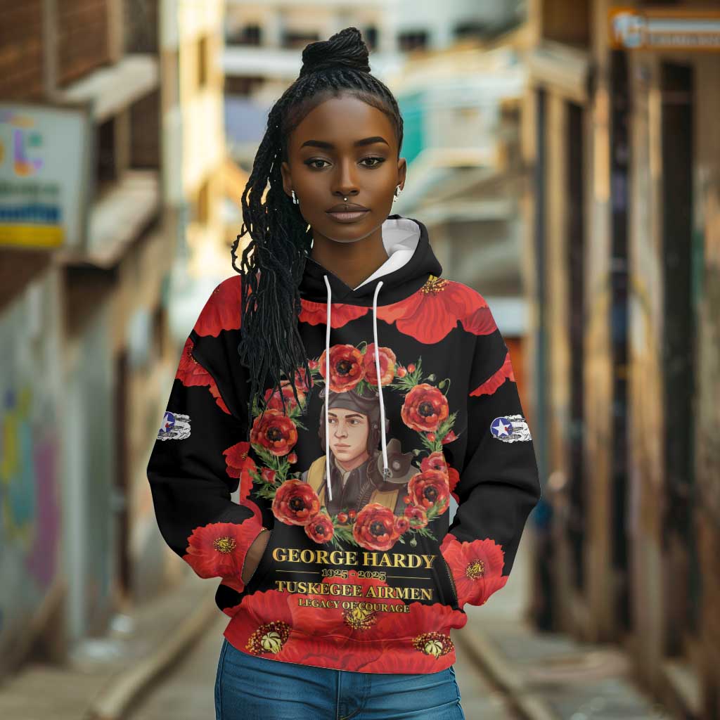 George Hardy Tuskegee Red Tail Pilots Hoodie Legacy of Courage - African Pride