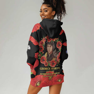 George Hardy Tuskegee Red Tail Pilots Hoodie Dress Legacy of Courage - African Pride