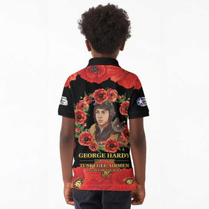 George Hardy Tuskegee Red Tail Pilots Kid Polo Shirt Legacy of Courage - African Pride