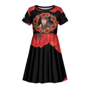 George Hardy Tuskegee Red Tail Pilots Kid Short Sleeve Dress Legacy of Courage - African Pride