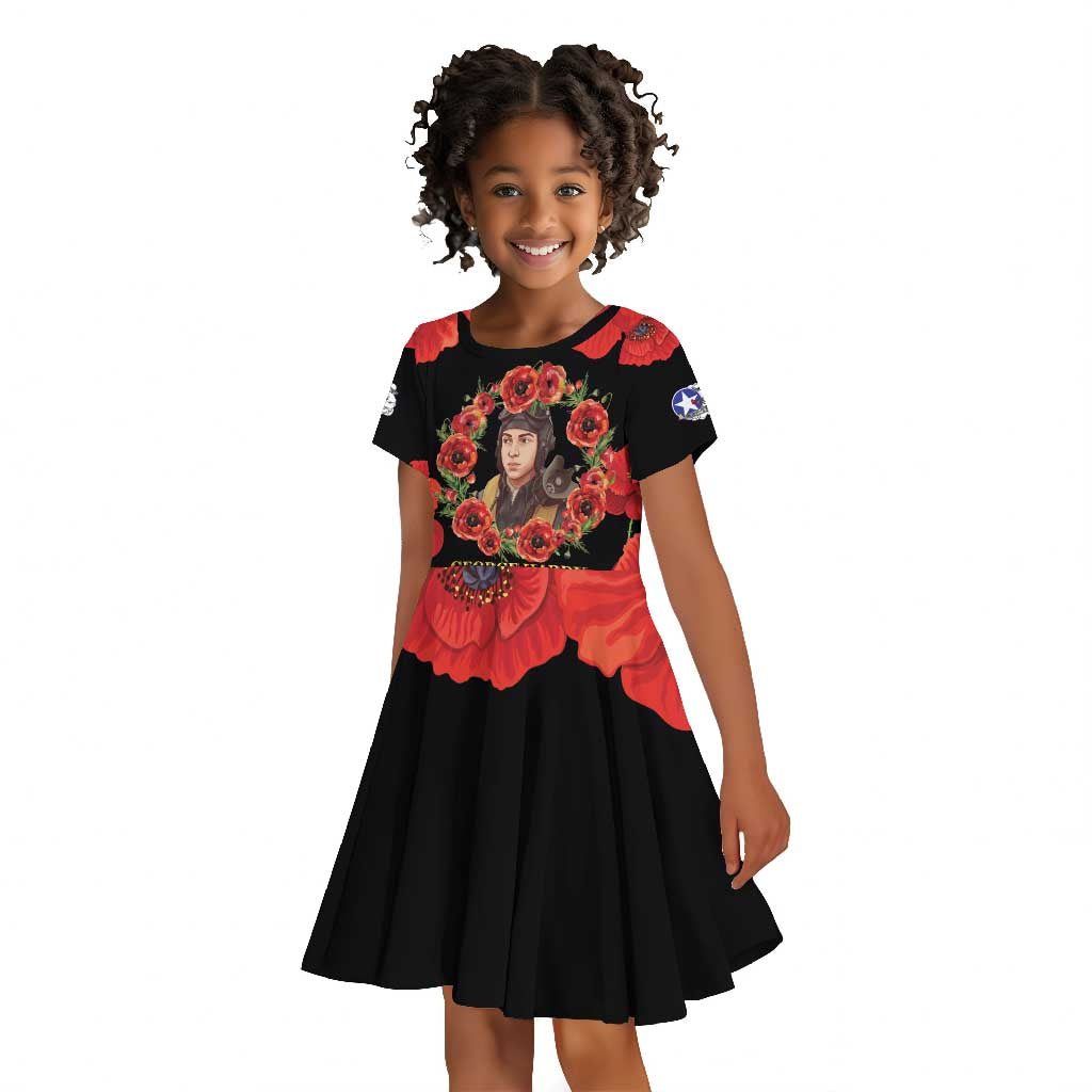 George Hardy Tuskegee Red Tail Pilots Kid Short Sleeve Dress Legacy of Courage - African Pride