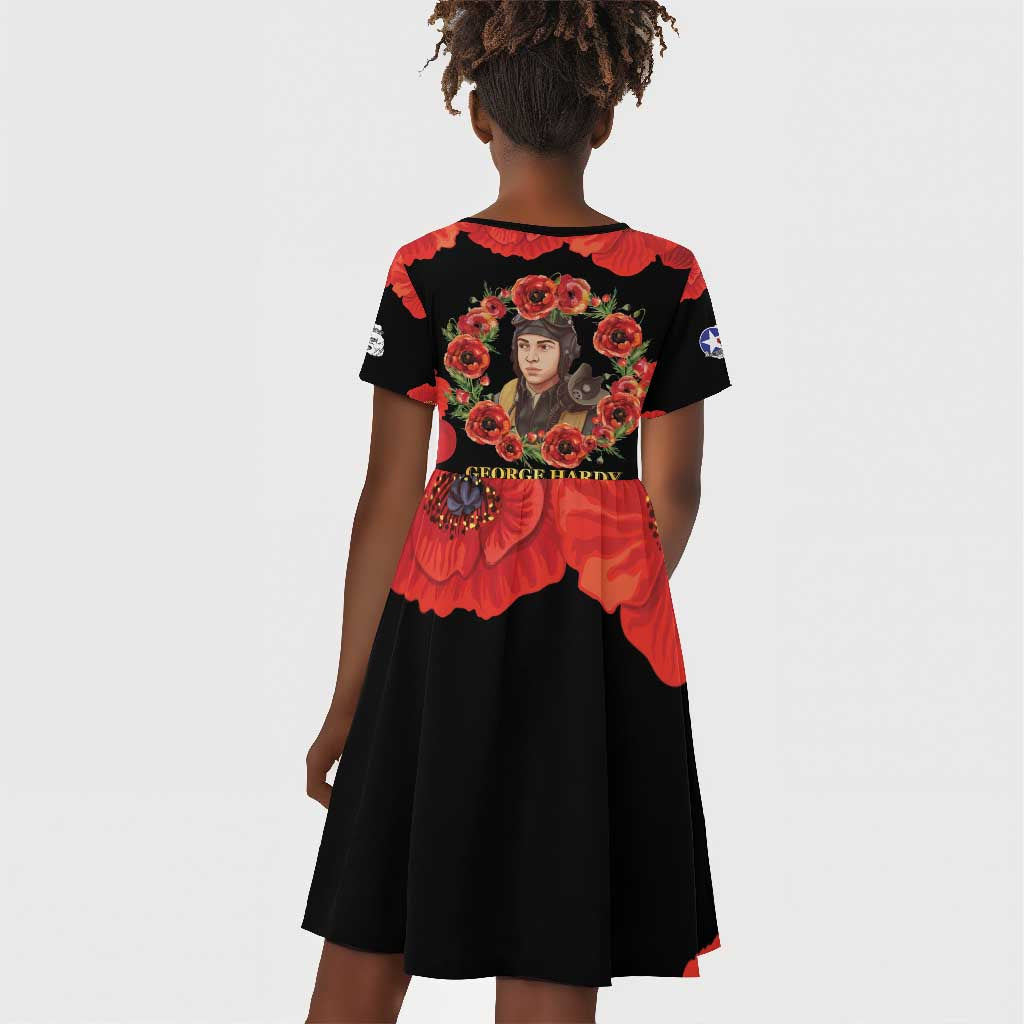 George Hardy Tuskegee Red Tail Pilots Kid Short Sleeve Dress Legacy of Courage - African Pride