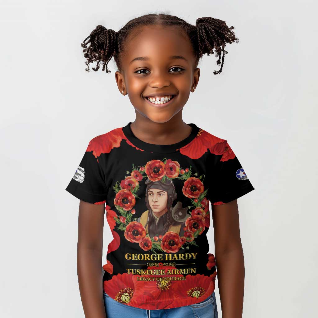 George Hardy Tuskegee Red Tail Pilots Kid T shirt Legacy of Courage - African Pride