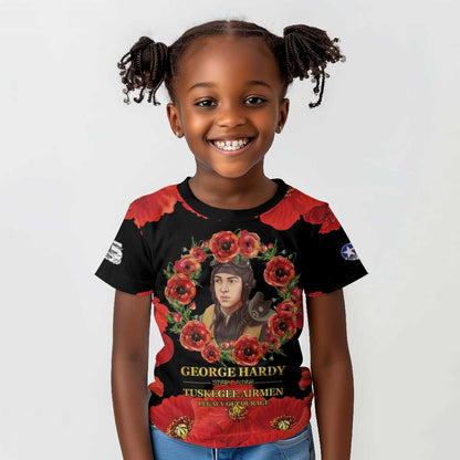 George Hardy Tuskegee Red Tail Pilots Kid T shirt Legacy of Courage - African Pride