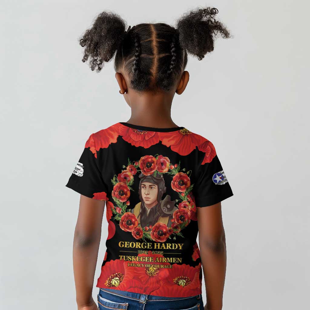 George Hardy Tuskegee Red Tail Pilots Kid T shirt Legacy of Courage - African Pride
