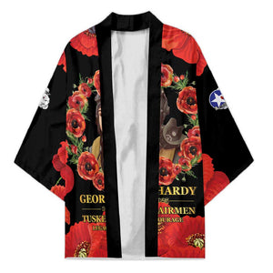 George Hardy Tuskegee Memorial Kimono Red Tail Pilots Legacy of Courage
