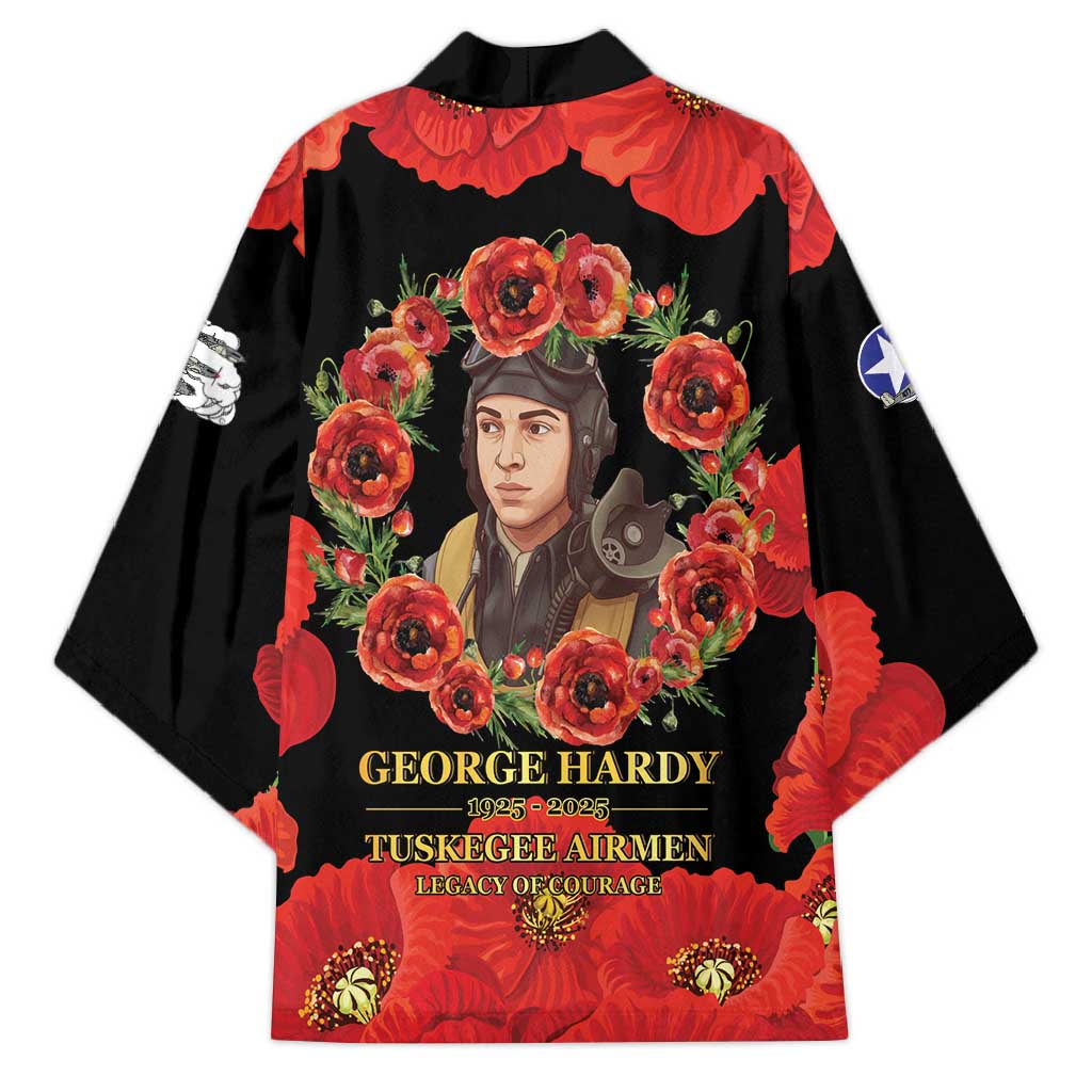 George Hardy Tuskegee Memorial Kimono Red Tail Pilots Legacy of Courage