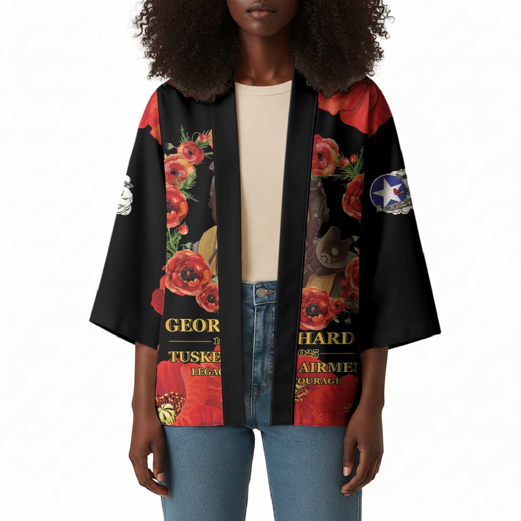 George Hardy Tuskegee Memorial Kimono Red Tail Pilots Legacy of Courage