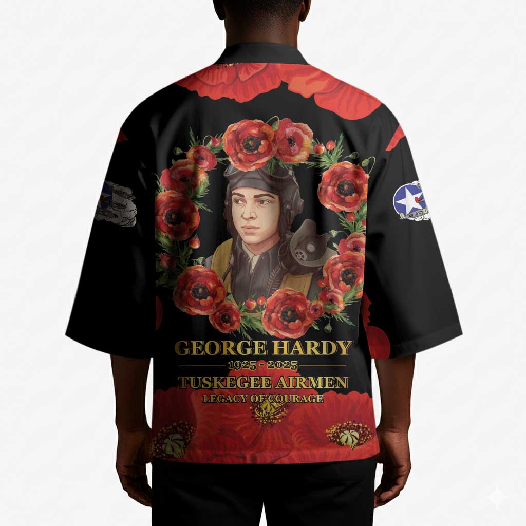 George Hardy Tuskegee Memorial Kimono Red Tail Pilots Legacy of Courage