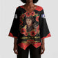 George Hardy Tuskegee Memorial Kimono Sleeve Blouse Red Tail Pilots Legacy of Courage