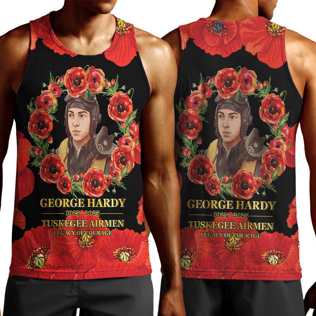 George Hardy Tuskegee Red Tail Pilots Men Tank Top Legacy of Courage - African Pride