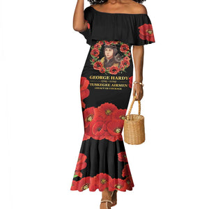 George Hardy Tuskegee Red Tail Pilots Mermaid Dress Legacy of Courage - African Pride
