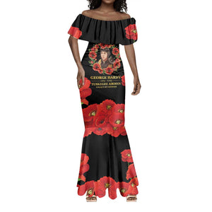 George Hardy Tuskegee Red Tail Pilots Mermaid Dress Legacy of Courage - African Pride