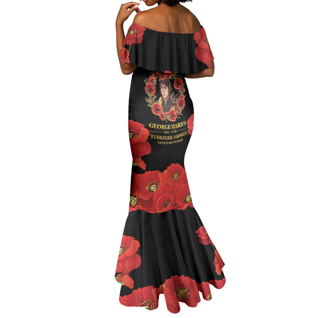 George Hardy Tuskegee Red Tail Pilots Mermaid Dress Legacy of Courage - African Pride