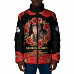 George Hardy Tuskegee Memorial Padded Jacket Red Tail Pilots Legacy of Courage