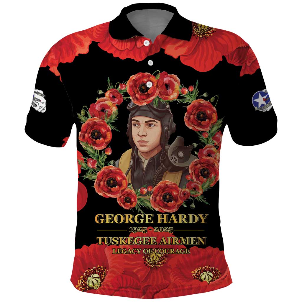 George Hardy Tuskegee Red Tail Pilots Polo Shirt Legacy of Courage - African Pride