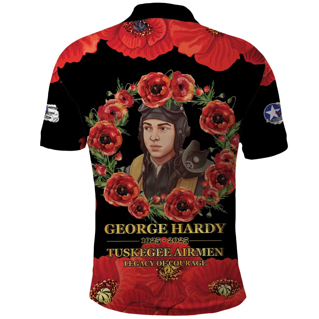 George Hardy Tuskegee Red Tail Pilots Polo Shirt Legacy of Courage - African Pride