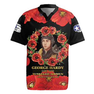 George Hardy Tuskegee Red Tail Pilots Rugby Jersey Legacy of Courage - African Pride