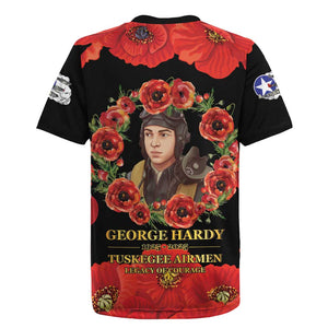 George Hardy Tuskegee Red Tail Pilots Rugby Jersey Legacy of Courage - African Pride