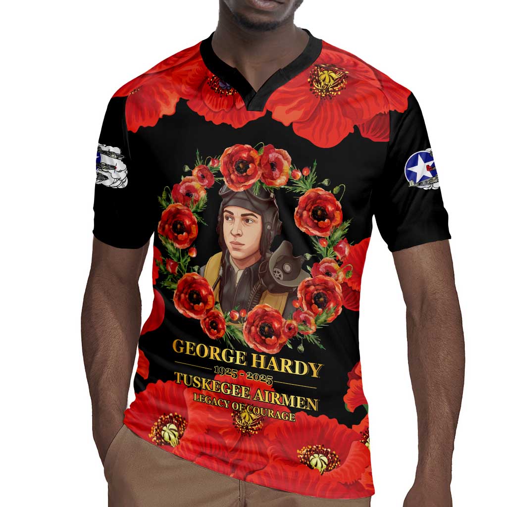 George Hardy Tuskegee Red Tail Pilots Rugby Jersey Legacy of Courage - African Pride