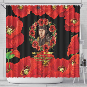 George Hardy Tuskegee Red Tail Pilots Shower Curtain Legacy of Courage - African Pride