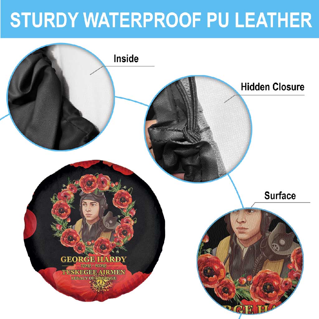George Hardy Tuskegee Red Tail Pilots Spare Tire Cover Legacy of Courage - African Pride