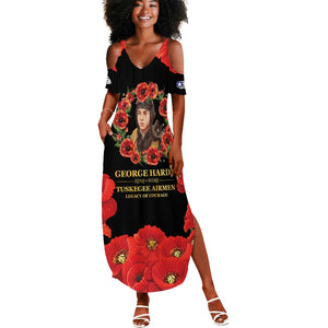 George Hardy Tuskegee Red Tail Pilots Summer Maxi Dress Legacy of Courage - African Pride