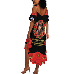 George Hardy Tuskegee Red Tail Pilots Summer Maxi Dress Legacy of Courage - African Pride