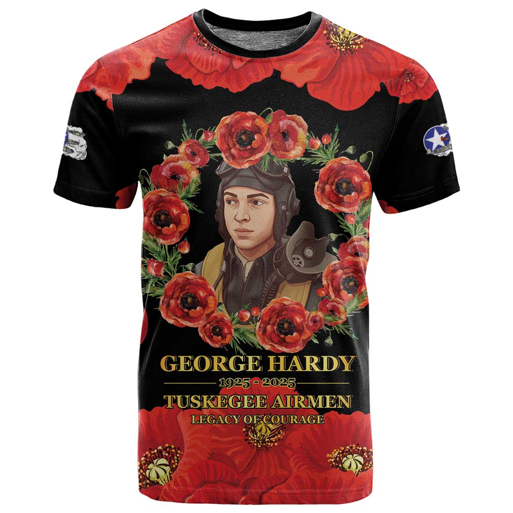 George Hardy Tuskegee Red Tail Pilots T shirt Legacy of Courage - African Pride