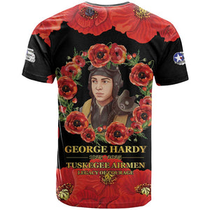 George Hardy Tuskegee Red Tail Pilots T shirt Legacy of Courage - African Pride