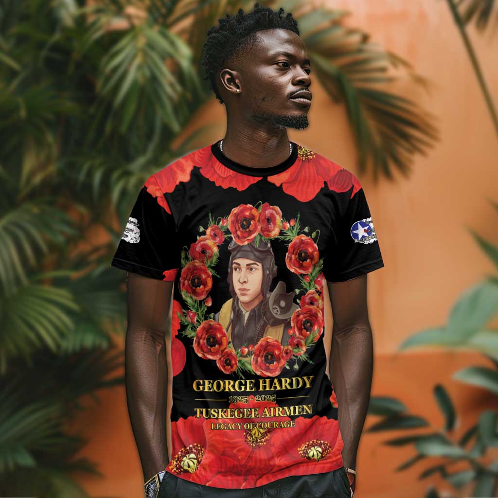 George Hardy Tuskegee Red Tail Pilots T shirt Legacy of Courage - African Pride