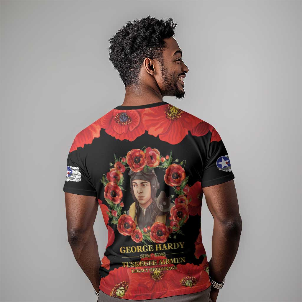 George Hardy Tuskegee Red Tail Pilots T shirt Legacy of Courage - African Pride