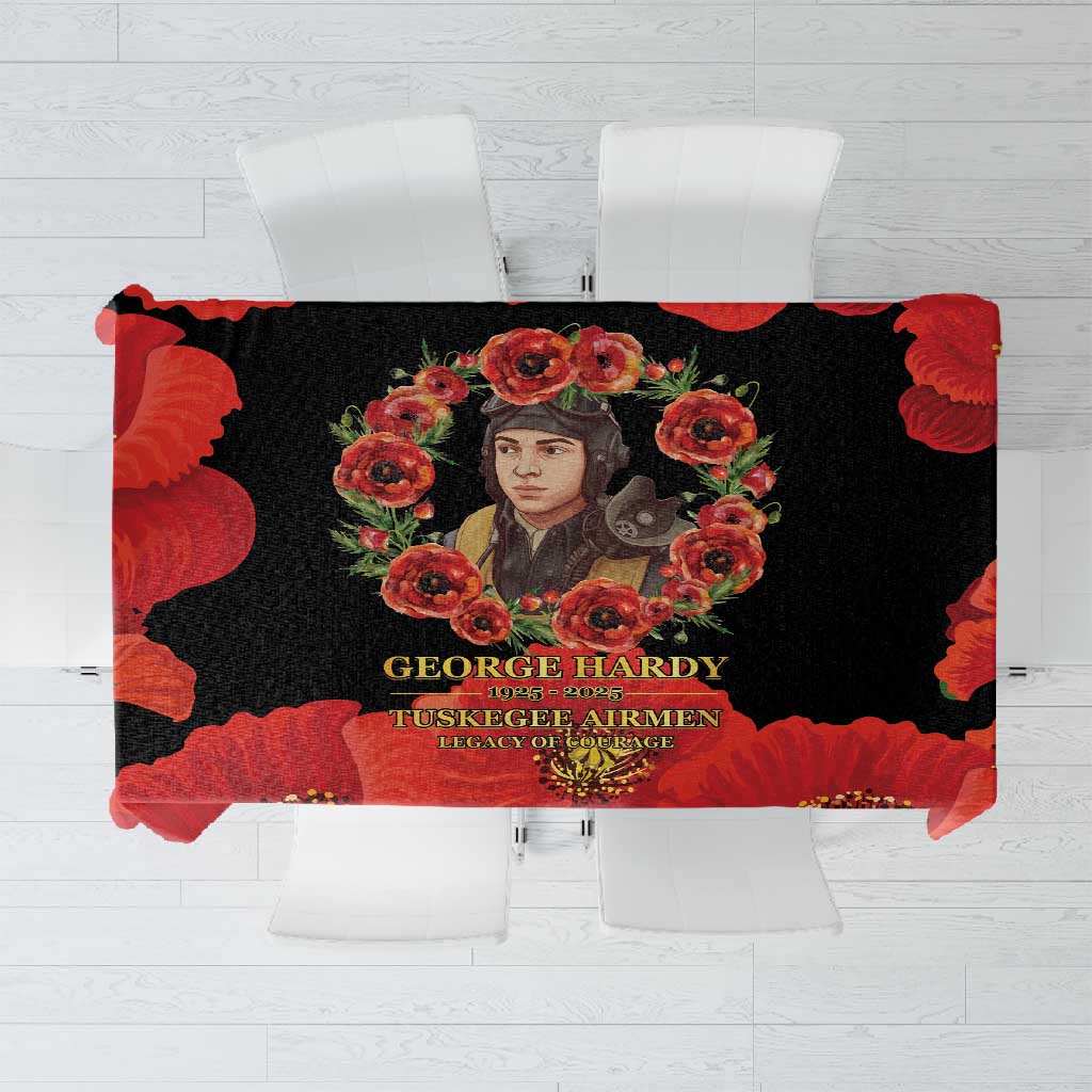 George Hardy Tuskegee Red Tail Pilots Tablecloth Legacy of Courage - African Pride
