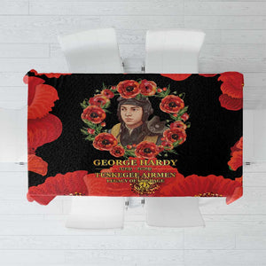 George Hardy Tuskegee Red Tail Pilots Tablecloth Legacy of Courage - African Pride