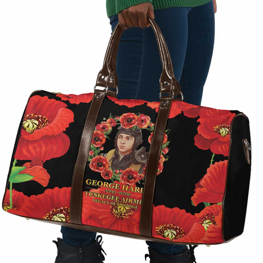 George Hardy Tuskegee Memorial Travel Bag Red Tail Pilots Legacy of Courage