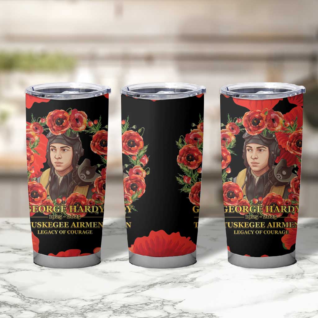 George Hardy Tuskegee Red Tail Pilots Tumbler Cup Legacy of Courage - African Pride