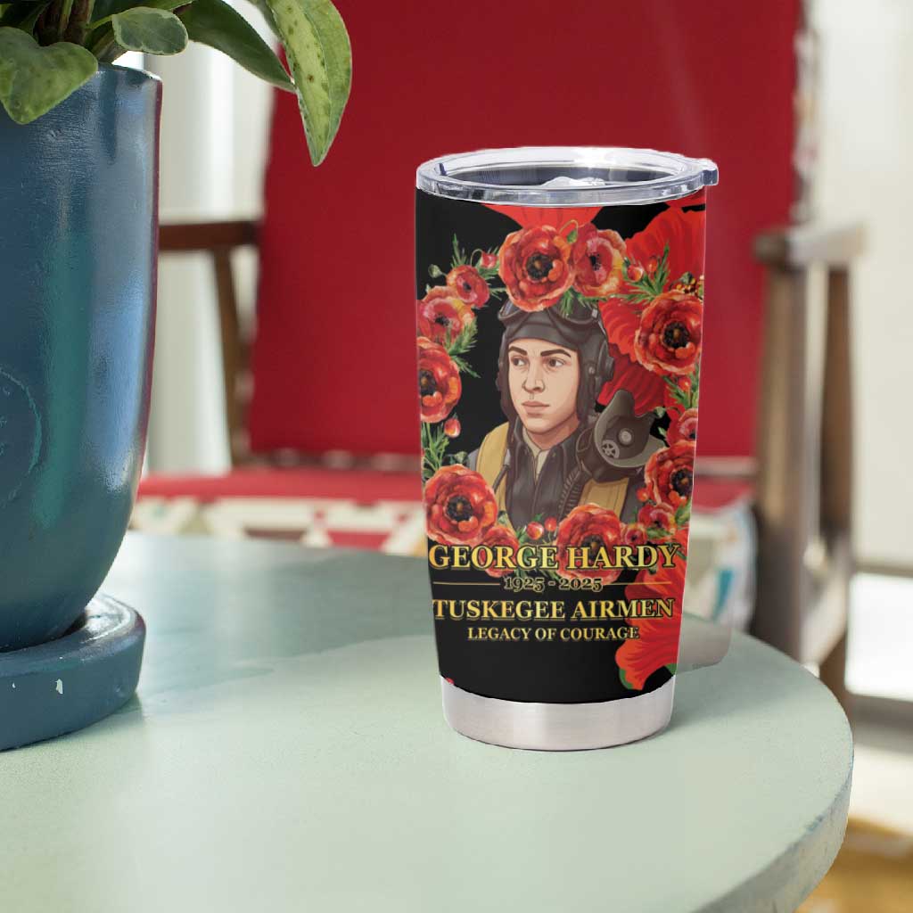George Hardy Tuskegee Red Tail Pilots Tumbler Cup Legacy of Courage - African Pride