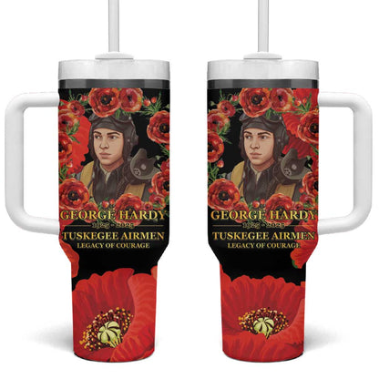 George Hardy Tuskegee Red Tail Pilots Tumbler With Handle Legacy of Courage - African Pride