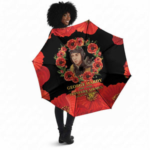 George Hardy Tuskegee Memorial Umbrella Red Tail Pilots Legacy of Courage