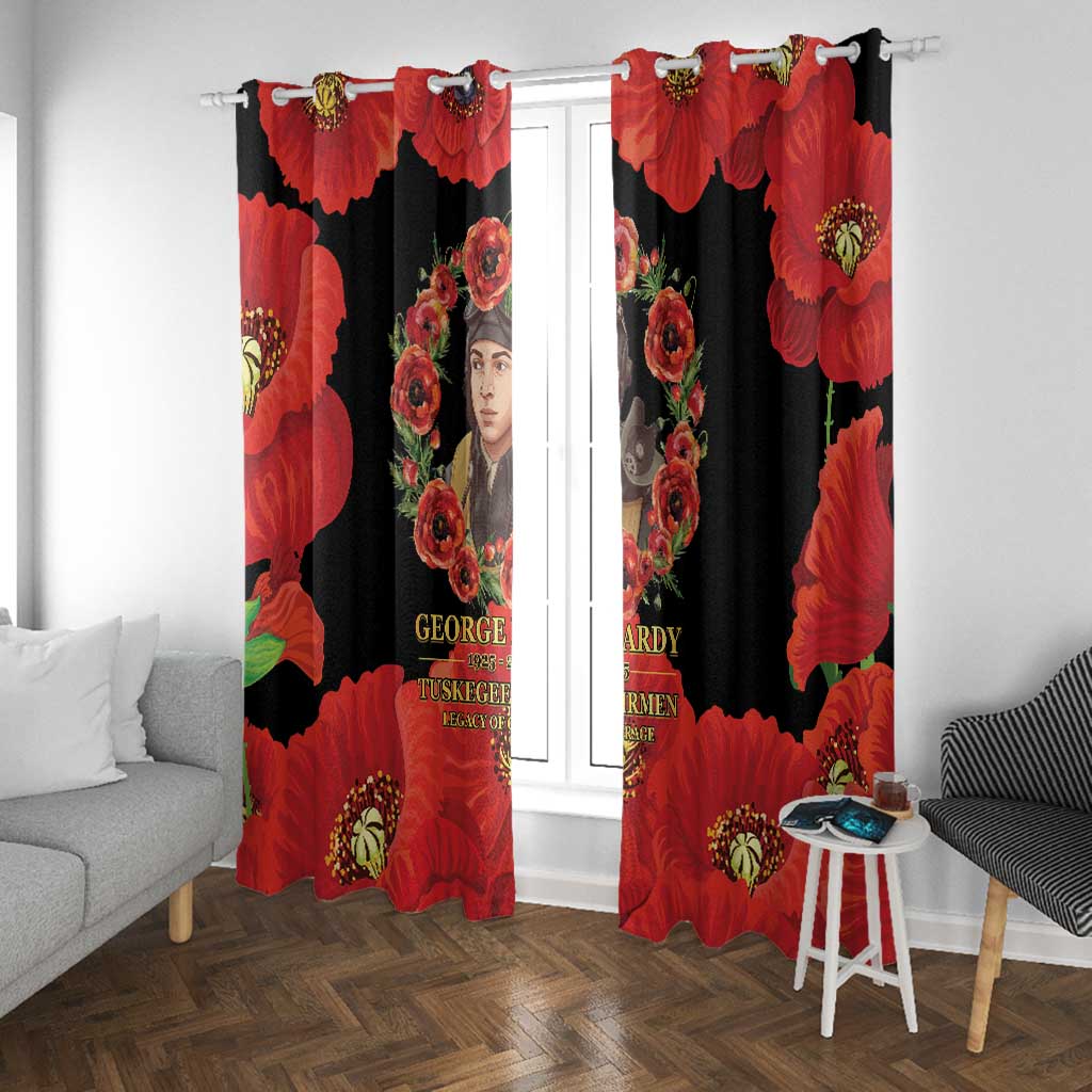 George Hardy Tuskegee Red Tail Pilots Window Curtain Legacy of Courage - African Pride