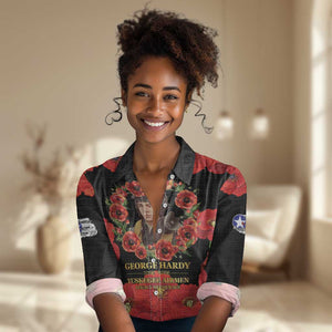 George Hardy Tuskegee Red Tail Pilots Women Casual Shirt Legacy of Courage - African Pride
