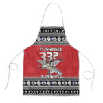 Tuskegee Red Tails Airmen Christmas Apron P-51 Mustang 332nd Fighter Group