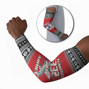 Tuskegee Red Tails Airmen Christmas Arm Sleeves P-51 Mustang 332nd Fighter Group