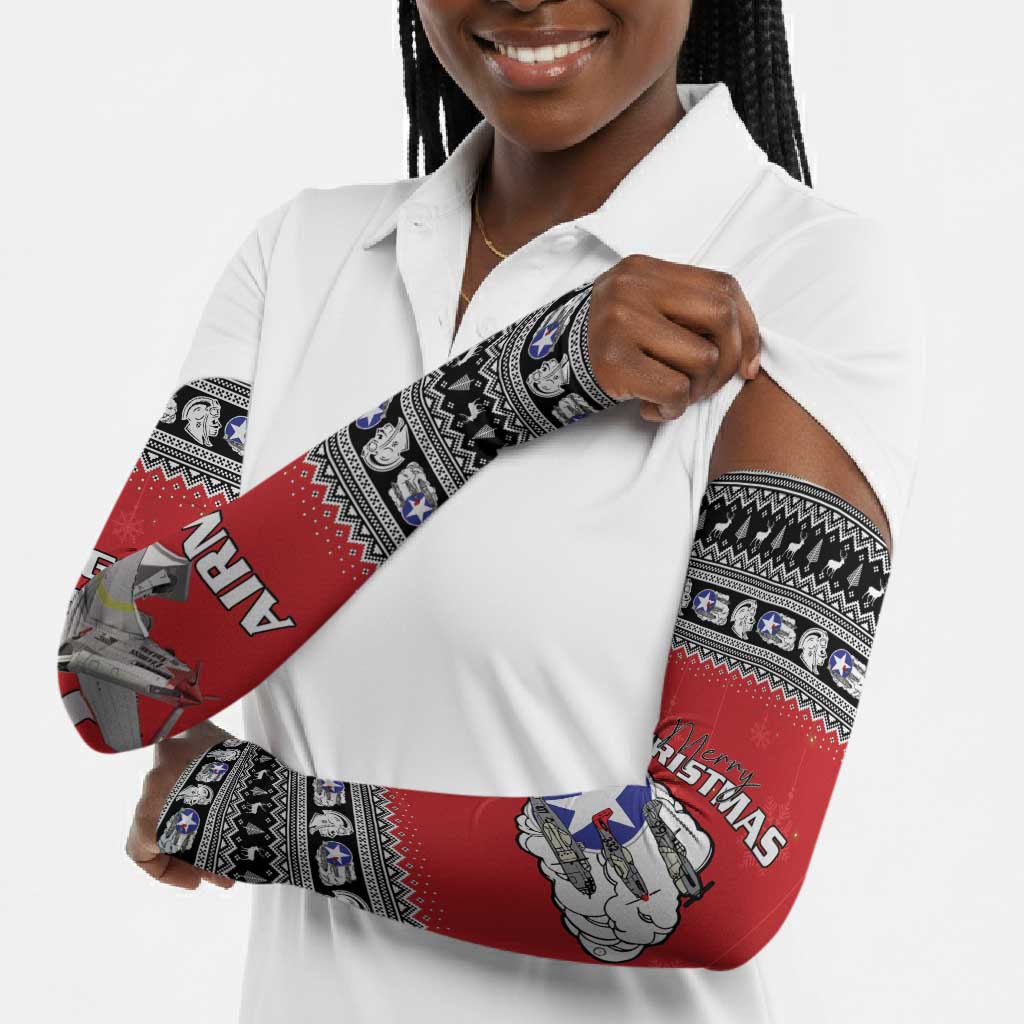 Tuskegee Red Tails Airmen Christmas Arm Sleeves P-51 Mustang 332nd Fighter Group