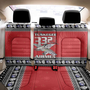 Afro Christmas Tuskegee Red Tails Airmen Back Car Seat Cover Merry Christmas - African Pride